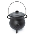 Extra Huge Cast Iron Cauldron with Pentagram 23x18cm (at least 4kg)