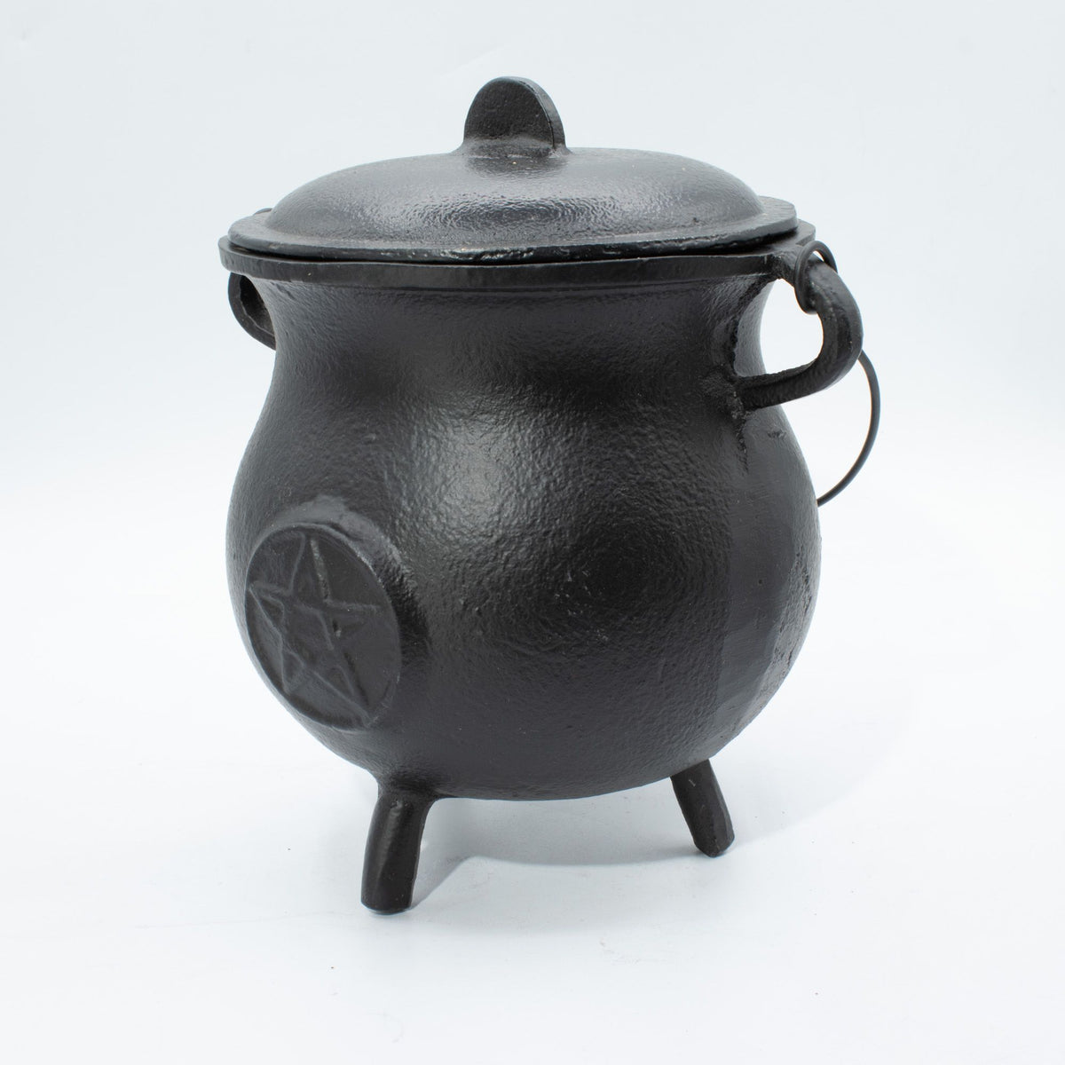 Extra Huge Cast Iron Cauldron with Pentagram 23x18cm (at least 4kg)