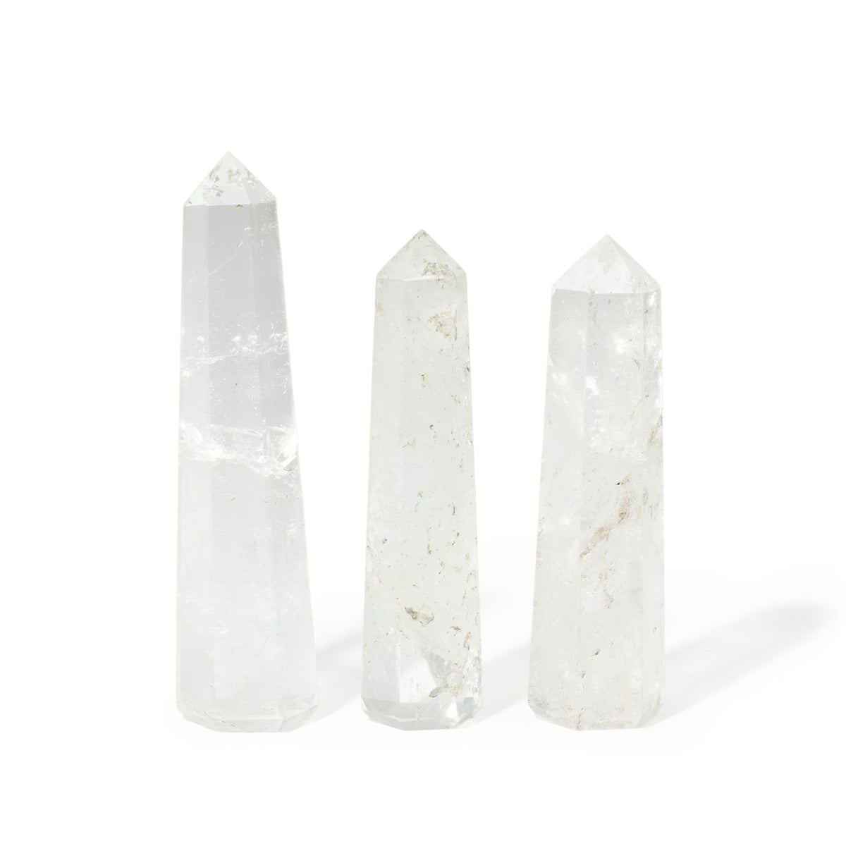 Gemstone Six Face Obelisk Point approx 11cm  - Clear Quartz